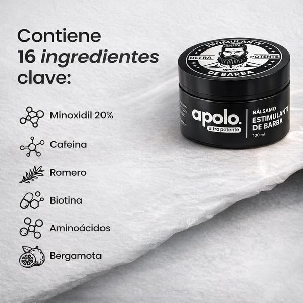 Apolo Bálsamo Estimulante para Barba