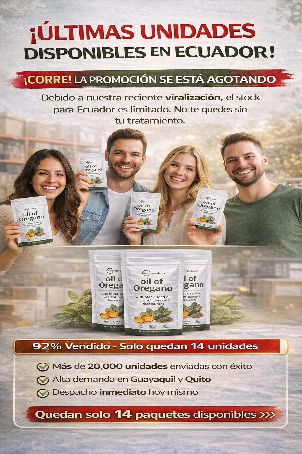 Oregano Oil Antimicrobiano brutal + antiinflamatorio real. Sin parches.